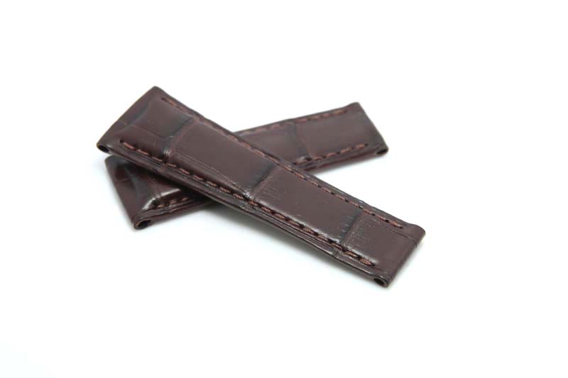 Dark Brown Alligator leather watchstrap Dark Brown Alligator leather watchstrap